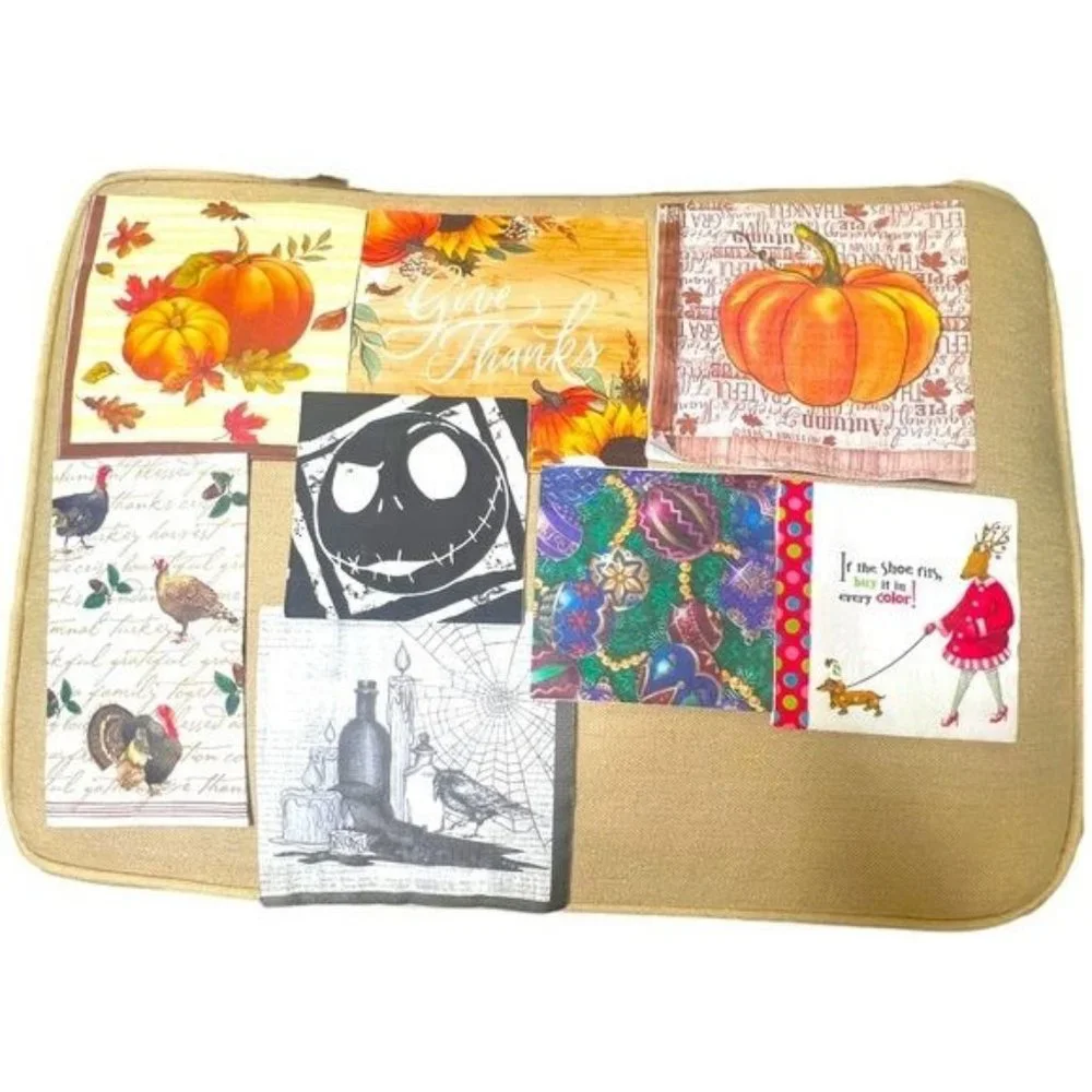 Lot 9 Paper Napkin Assortment Thanksgiving Holidays Halloween Decoupage Crafting - Picture 1 of 10